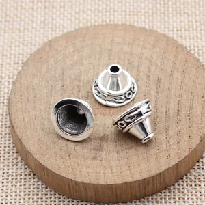 Accessoires de bijouterie en alliage d'argent pour bricolage, cônes de 14x14x11mm