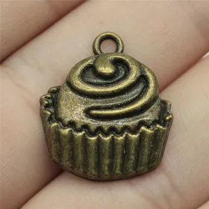 Antiek bronzen cupcake hanger van zinklegering voor DIY sieraden