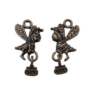 Ciondoli a forma di ape in bronzo antico 19x12mm 1,4g per la creazione di gioielli fai-da-te