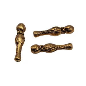 Antikgoldene Imam-Gebetsperlen mit 1,7 mm Loch für die Schmuckherstellung