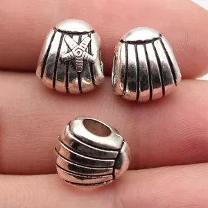 Vintage Antique Silver Starfish Shell Large Hole Beads Zinc Alloy Marine Theme Spacer Beads For Jewelry Making DIY Charms