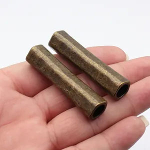 Antique Bronze Alloy Tube Spacer Beads 58x14x13mm Large Hole Beads For Dreadlocks Hair Decoration DIY Jewelry Making