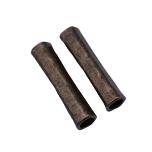 Antique bronze tube beads 58x14x13mm for dreadlock hair or jewelry spacers.
