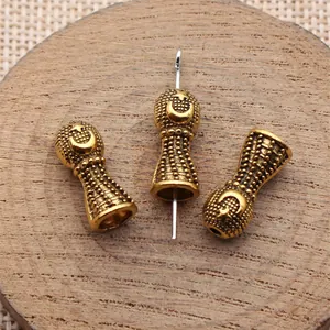 Antikgoldene Imam-Gebetsperlen mit Stern und Halbmond-Design für die Tasbih-Herstellung