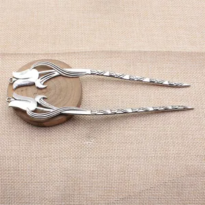 Antique silver tulip shaped bookmarks for DIY jewelry making 160mm