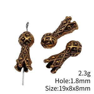 Antikgoldene Imam-Gebetsperlen-Zwischenstücke für die Schmuckherstellung 19x8x8mm