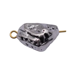 Antique silver triangular stone bead with a small 1.5mm hole for jewelry making DIY