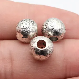 Vintage Zinklegering Textuur Tussenkralen Groot Gat Metaal Losse Kralen Voor DIY Armband Ketting Sieraden Maken Benodigdheden