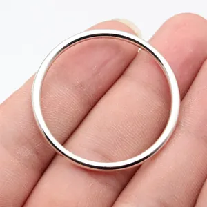 Ciondoli ad Anello Tondo in Lega di Zinco Vintage per Fai da Te Creazione Gioielli 40mm Connettori Circolari Retro per Collana