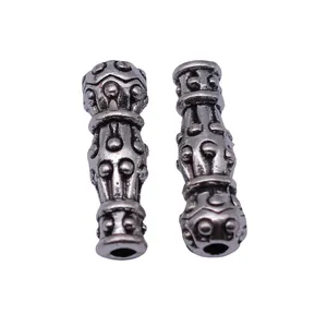 Antiksilberne Imam-Gebetsperlen für Halsketten, 23mm lang mit 2.8mm Loch