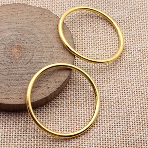 Connettori per gioielli rotondi dorati in lega di zinco per accessori fai da te, 40 mm.