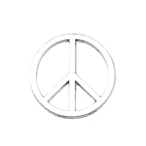 Antieke zilveren vredesteken hanger van zinklegering voor DIY sieraden maken 22mm