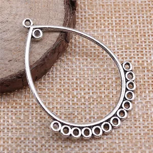 Retro druppel oorbellen connector met meerdere lussen voor het maken van DIY-sieraden