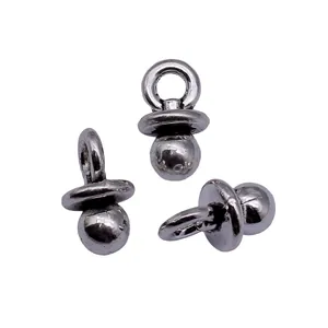 Breloques tétine 3D en argent antique pour la fabrication de bijoux DIY 21x12mm
