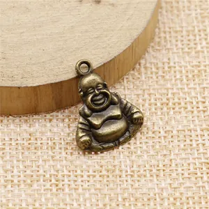 Pendentif Bouddha Maitreya en bronze antique pour la création de colliers et bijoux DIY