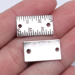 Vintage Alloy Ruler Shape Connector Charms For DIY Jewelry Making Bracelet Necklace Antique Silver Bronze Ruler Pendant