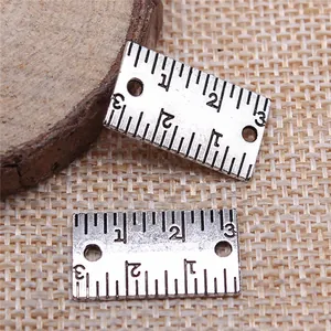 Antique silver 21mm ruler connector charm for handmade DIY jewelry making accessories