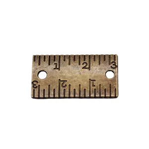 Vintage bronze 21mm ruler connector charm for DIY jewelry making and handicraft