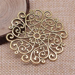 Aufwendiger Mandala-Anhänger aus antiker Bronze für die DIY-Schmuckherstellung Zubehör