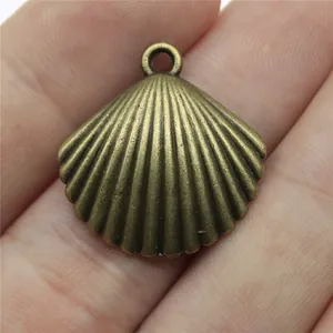 Pendentif coquille Saint-Jacques en alliage de zinc bronze antique pour bijoux DIY