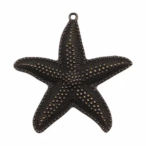 Großer 67x63mm Seestern-Anhänger in Bronze für DIY-Schmuck und Ozean-Bastelarbeiten