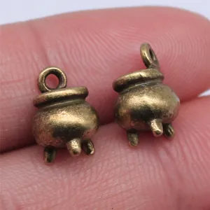 Vintage bronze finish zinc alloy cauldron charms for DIY jewelry making 11x8x8mm
