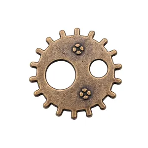 Colgante de engranaje steampunk bronce antiguo 19x19mm para hacer joyas artesanales
