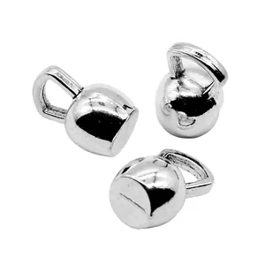 Silver kettlebell alloy charms for fitness-themed DIY jewelry making