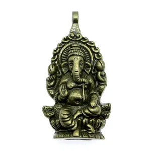 Antique bronze Ganesha pendant 62x32mm elephant god jewelry accessory for necklace