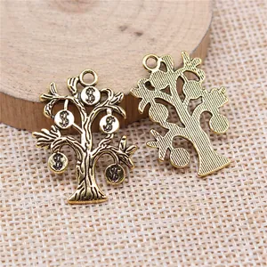 Vintage antique gold money tree charm pendants with dollar sign for DIY jewelry making