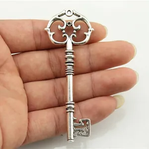 82x31mm Vintage Silber Schlüsselanhänger für DIY Schmuckherstellung