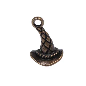 Antique bronze jester hat pendant charm for DIY handmade jewelry making 15x10mm