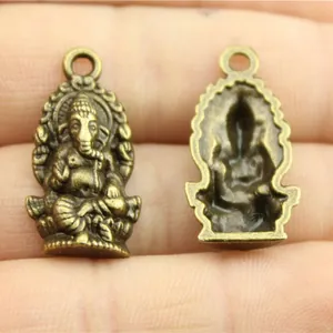 Αντίκες χάλκινο μενταγιόν Ganesha για την κατασκευή ρετρό κοσμημάτων και χειροτεχνιών