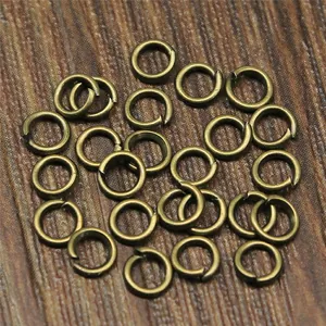 Anellini aperti in ferro bronzo antico per creazione di gioielli fai-da-te e artigianato
