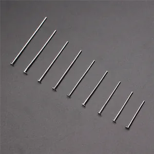 Multiple sizes of silver iron T-pins headpins for DIY jewelry making accessories