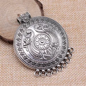 Vintage Phönix Vogel Rund Anhänger Legierung Ethnischen Stil Geschnitzte Scheibe Charm Anhänger Nur Für DIY Schmuck Zubehör