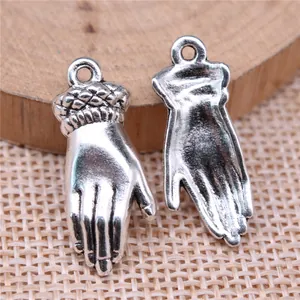 Vintage Zinklegierung Handfläche Anhänger Für DIY Schmuckherstellung Antik Silber Bronze Metall Charms Für Halskette Armband Handwerk Zubehör