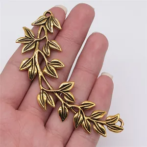 Antique gold branch leaf connector for DIY jewelry making accessories