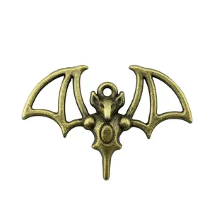Antiek bronzen vleermuis hanger voor DIY sieraden maken 33x23mm metaal accessoire