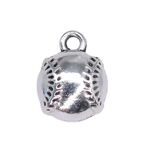Pendentif breloque baseball argent antique pour bijoux DIY 14x11mm
