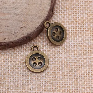 Antiek bronzen knoopbedeltjes van legering voor het maken van DIY-sieraden en hobby's