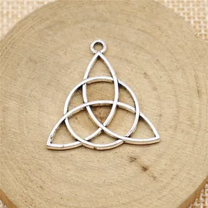 28mm vintage alloy Celtic Trinity knot pendant for DIY jewelry making accessories