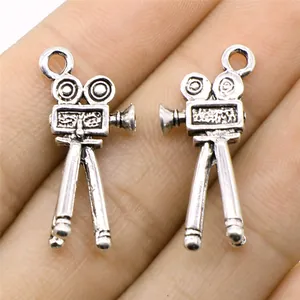 Vintage Antiek Zilveren Legering Filmprojector Hanger DIY Sieraden Maken Retro Bioscoop Projector Charm Accessoire