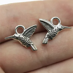 Kolibri Anhänger Legierung Fliegender Vogel Charms Für DIY Handgefertigte Schmuckherstellung Antikbronze Silber Tier Anhänger