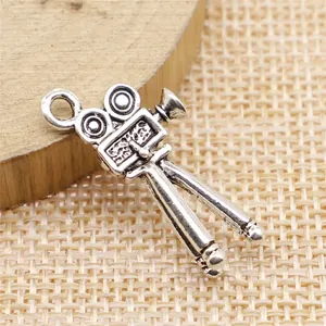 Antieke zilveren vintage filmcamera bedel voor DIY sieraden maken accessoires