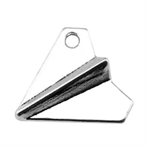 Minimalist retro silver paper airplane charm pendant for DIY handmade jewelry making