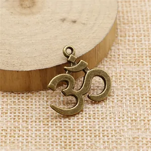 Antiek bronzen Om-symbool hanger voor het maken van DIY sieraden