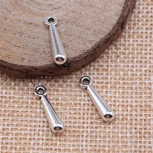 16mm 0.7g silver teardrop charms for DIY bracelets and necklace jewelry making craft