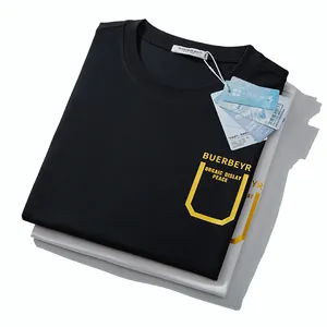 Hip Hop Streetwear Oversized Drop Shoulder T-Shirt Men Cotton Gold Letter Graphic Print Crewneck Short Sleeve Top Comfort Tees