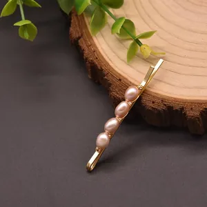 Handgefertigte Süßwasserperle Haarklammer Damen Kupfer Vergoldet Vintage Haarnadel Hanfu Zubehör Hochzeit Schmuck Geschenk